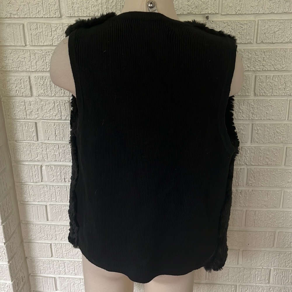 Nanette Lepore Black Faux Fur Vest - Picture 5 of 7